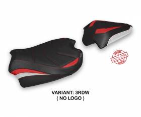 Seat saddle cover Veles Ultragrip Red - White (RDW) T.I. for DUCATI STREETFIGHTER V4 2020 > 2022