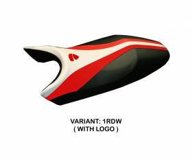 Seat saddle cover Freccia Red - White (RDW) T.I. for DUCATI MONSTER 1994 > 2007