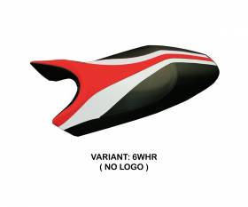 Seat saddle cover Freccia White - Red (WHR) T.I. for DUCATI MONSTER 1994 > 2007