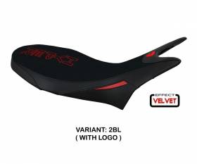 Seat saddle cover Hyperconcept Velvet Black (BL) T.I. for DUCATI HYPERMOTARD 950 2019 > 2024