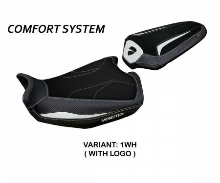 DUMO21LC-1WH-1 Seat saddle cover Linosa Comfort System White (WH) T.I. for DUCATI MONSTER 937 2021