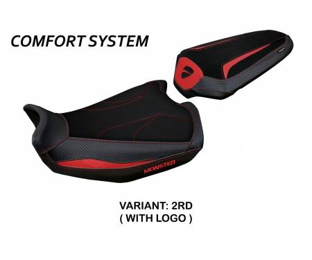 DUMO21LC-2RD-1 Seat saddle cover Linosa Comfort System Red (RD) T.I. for DUCATI MONSTER 937 2021