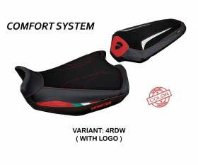 Seat saddle cover Linosa Comfort System Red - White (RDW) T.I. for DUCATI MONSTER 937 2021