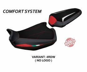 Housse de selle Linosa Comfort System Rouge - Blanche (RDW) T.I. pour DUCATI MONSTER 937 2021