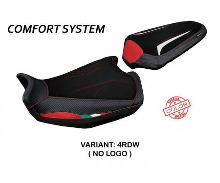DUMO21LC-4RDW-2 Seat saddle cover Linosa Comfort System Red - White (RDW) T.I. for DUCATI MONSTER 937 2021