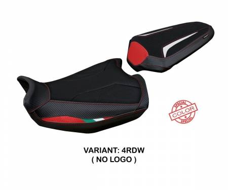 DUMO21LU-4RDW-2 Seat saddle cover Linosa Ultragrip Red - White (RDW) T.I. for DUCATI MONSTER 937 2021
