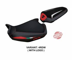 Seat saddle cover Linosa Red - White (RDW) T.I. for DUCATI MONSTER 937 2021