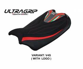 Seat saddle cover Coimbra ultragrip Red v4s 4S + logo T.I. for Ducati Panigale V4 2018 > 2023