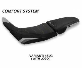 Seat saddle cover Gorgiani comfort system Silver - Gold SLG + logo T.I. for Honda Africa Twin 1100 Adventure Sport 2020 > 2023