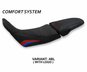 Housse de selle Gorgiani comfort system Noir BL + logo T.I. pour Honda Africa Twin 1100 Adventure Sport 2020 > 2023