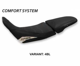 Sattelbezug Sitzbezug Maps comfort system Schwarz BL + logo T.I. fur Honda Africa Twin 1100 Adventure Sport 2020 > 2023