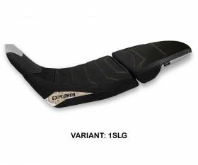 Seat saddle cover Maps ultragrip Silver - Gold SLG + logo T.I. for Honda Africa Twin 1100 Adventure Sport 2020 > 2023