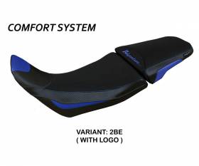 Seat saddle cover Amber comfort system Blue BE + logo T.I. for Honda Africa Twin 1100 Adventure Sport 2020 > 2023