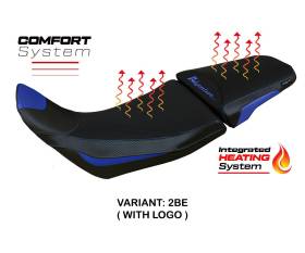 Sattelbezug Sitzbezug Heating Comfort System Blau BE + logo T.I. fur HONDA AFRICA TWIN 1100 ADVENTURE SPORT 2020 > 2023