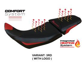 Seat saddle cover Heating Comfort System Red RD + logo T.I. for HONDA AFRICA TWIN 1100 ADVENTURE SPORT 2020 > 2023