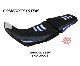 Seat saddle cover Amber special color comfort system Blue - White BEW T.I. for Honda Africa Twin 1100 Adventure Sport 2020 > 2023