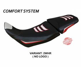 Seat saddle cover Amber special color comfort system White - Red WHR T.I. for Honda Africa Twin 1100 Adventure Sport 2020 > 2023