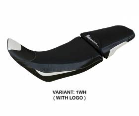 Seat saddle cover Amber White WH + logo T.I. for Honda Africa Twin 1100 Adventure Sport 2020 > 2023