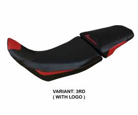 Seat saddle cover Amber Red RD + logo T.I. for Honda Africa Twin 1100 Adventure Sport 2020 > 2023