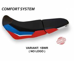 Seat saddle cover Gand Special Color 2 Comfort System Blue - White - Red (BWR) T.I. for HONDA AFRICA TWIN 1000 ADVENTURE 2018 > 2019
