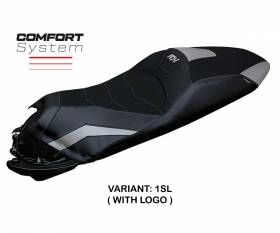 Housse de selle Nilli comfort system Argent SL + logo T.I. pour Honda ADV 350 2022 > 2024