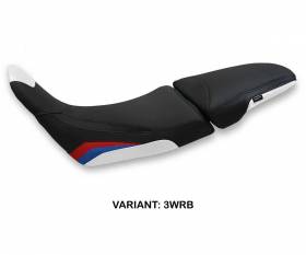 Seat saddle cover Xepon White - Red - Blue WRB + logo T.I. for Honda Africa Twin 1100 2020 > 2023