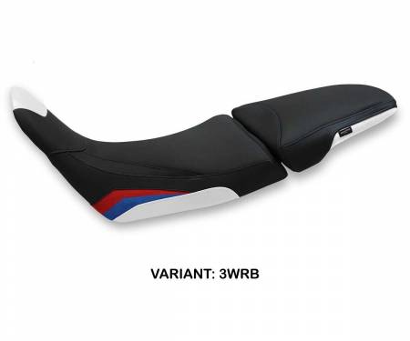 HAT11X-3WRB-5 Housse de selle Xepon Blanche - Rouge - Bleu WRB + logo T.I. pour Honda Africa Twin 1100 2020 > 2023