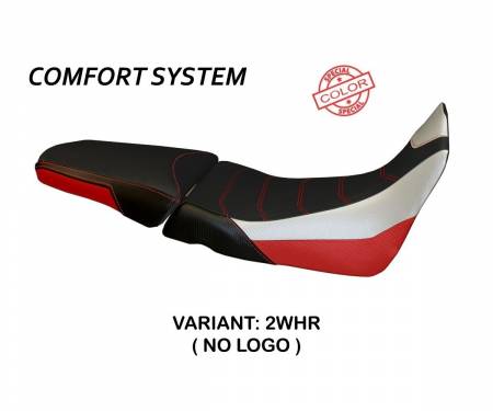 HAT1PCS-2WHR-4  Seat saddle cover Palinuro Special Color Comfort System White - Red (WHR) T.I. for HONDA AFRICA TWIN 1000 2015 > 2019