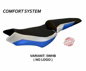 Housse de selle Ponza Comfort System Blanche - Bleu (WHB) T.I. pour HONDA CB 1000 R 2008 > 2017