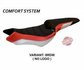 Seat saddle cover Ponza Comfort System Red - White (RDW) T.I. for HONDA CB 1000 R 2008 > 2017