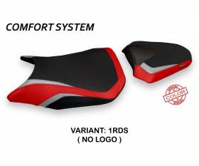 Housse de selle Marcarini Special Color Comfort System Rouge - Argent (RDS) T.I. pour HONDA CB 500 F 2016 > 2024