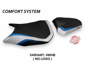 Seat saddle cover Marcarini Special Color Comfort System White - Blue (WHB) T.I. for HONDA CB 500 F 2016 > 2024