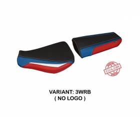 Housse de selle Andria Special Color Ultragrip Blanche - Rouge - Bleu (WRB) T.I. pour HONDA CBR 600 RR 2007 > 2019