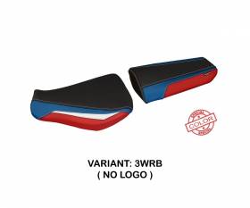 Housse de selle Andria Special Color Blanche - Rouge - Bleu (WRB) T.I. pour HONDA CBR 600 RR 2007 > 2019
