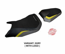 Seat saddle cover Toyama Special Color Gray - Yellow GRY + logo T.I. for Honda CB 750 Hornet 2023 > 2024