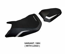 Seat saddle cover Toyama White WH + logo T.I. for Honda CB 750 Hornet 2023 > 2024