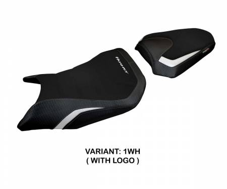 HCB75HT-1WH-1 Seat saddle cover Toyama White WH + logo T.I. for Honda CB 750 Hornet 2023 > 2024