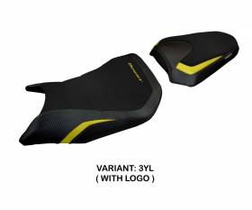 Seat saddle cover Toyama Yellow YL + logo T.I. for Honda CB 750 Hornet 2023 > 2024