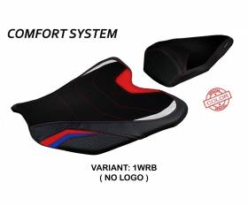 Housse de selle Pedara Special Color Comfort System Blanche - Rouge - Bleu (WRB) T.I. pour HONDA CBR 1000 RR 2020 > 2021