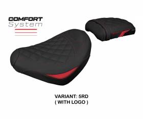Seat saddle cover Nagy Comfort System Red RD + logo T.I. for Honda CMX 1100 Rebel 2022 > 2024