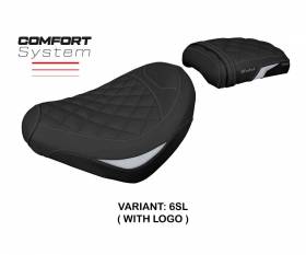 Seat saddle cover Nagy Comfort System Silver SL + logo T.I. for Honda CMX 1100 Rebel 2022 > 2024