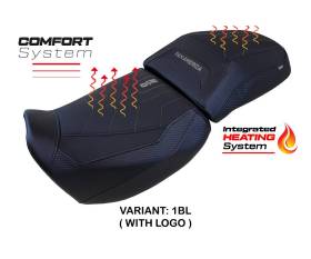 Seat saddle cover Heating Comfort System Black BL + logo T.I. for HARLEY DAVIDSON PAN AMERICA 2021 > 2023