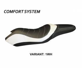 Seat saddle cover Domenico Comfort System White (WH) T.I. for HONDA INTEGRA 700 2011 > 2013