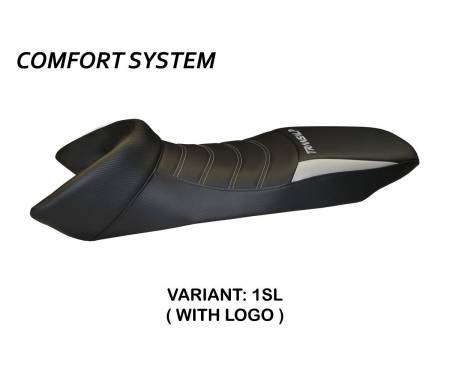 HTR65IC-1SL-1 Sattelbezug Sitzbezug Insert Color Comfort System Silber (SL) T.I. fur HONDA TRANSALP 650 2000 > 2006
