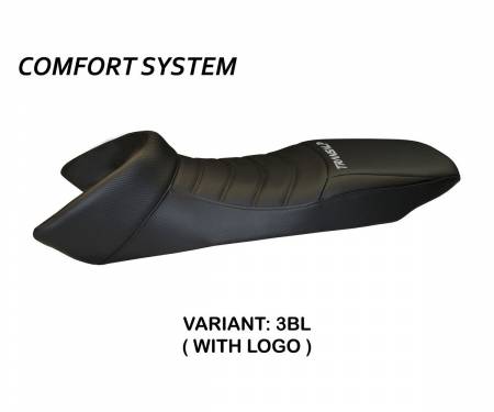 HTR65IC-3BL-1 Sattelbezug Sitzbezug Insert Color Comfort System Schwarz (BL) T.I. fur HONDA TRANSALP 650 2000 > 2006