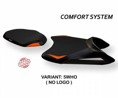 K7DMC2-5WHO-4 Housse de selle Mirano 2 Comfort System Blanche - Orange (WHO) T.I. pour KTM 790 DUKE 2018 > 2020