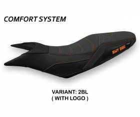 Housse de selle Pompei Comfort System Noir (BL) T.I. pour KTM 990 SUPERMOTO T 2009 > 2016