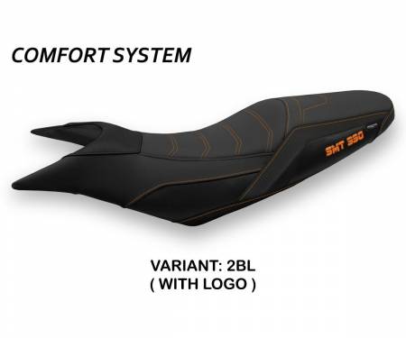 K99SMTP-2BL-3 Seat saddle cover Pompei Comfort System Black (BL) T.I. for KTM 990 SUPERMOTO T 2009 > 2016