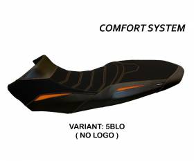 Housse de selle Davao Comfort System Noir - Orange (BLO) T.I. pour KTM 1050 ADVENTURE 2015 > 2016