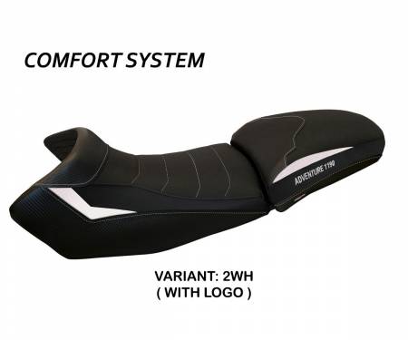 KT119AFC-2WH-1 Seat saddle cover Fasano Comfort System White (WH) T.I. for KTM 1190 ADVENTURE 2013 > 2016